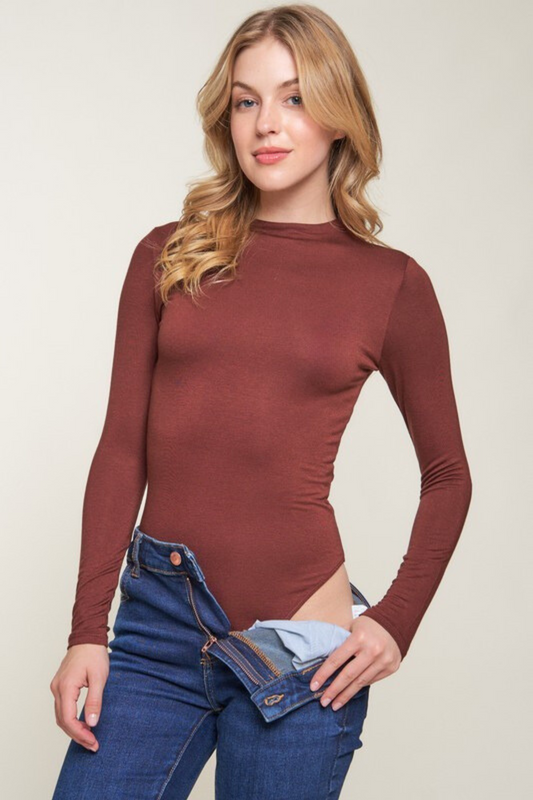 Brianna Rum Long Sleeve Bodysuit