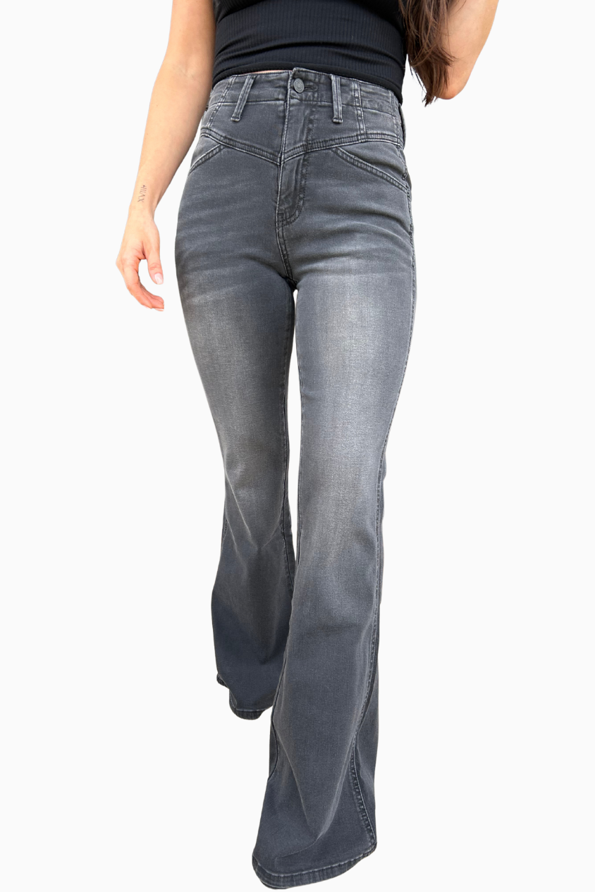 Ultra High Rise Black Flare Jeans