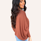 Chestnut Dolman Long Sleeve Top