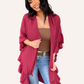 Maroon Ruffled Duster