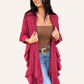 Maroon Ruffled Duster