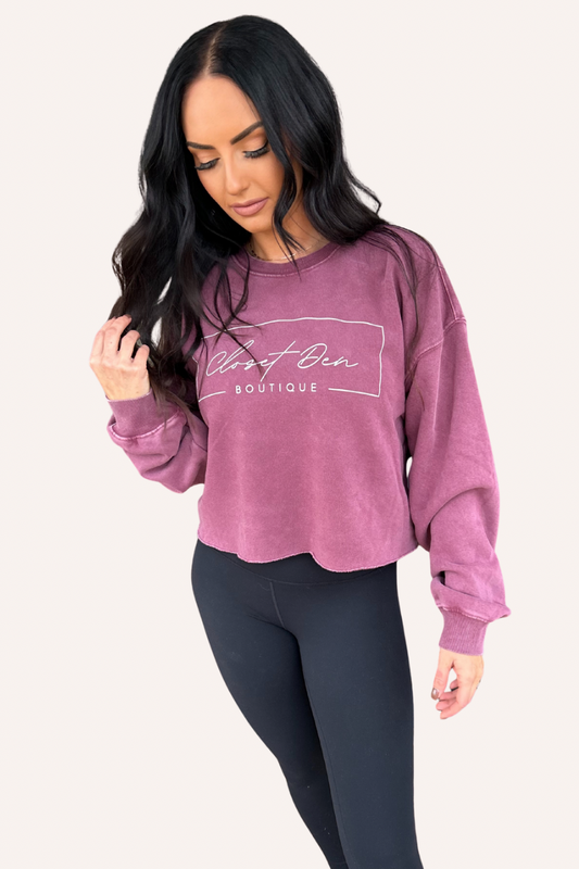 Closet Den Sweatshirt (Dark Cherry)