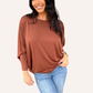 Chestnut Dolman Long Sleeve Top