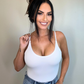 Evelyn White Spaghetti Strap Bodysuit