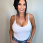 Evelyn White Spaghetti Strap Bodysuit