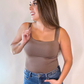 Mocha Square Neck Cami