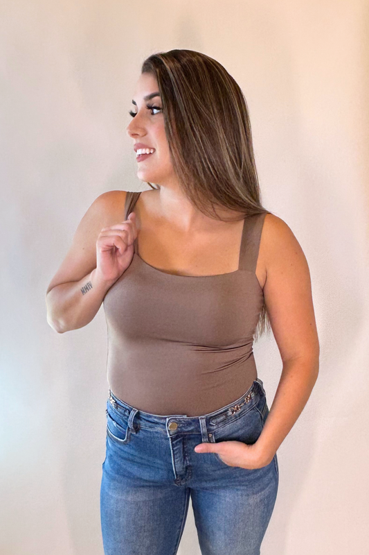 Mocha Square Neck Cami