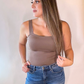 Mocha Square Neck Cami