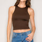 Dark Brown Soft Double Layer Tank