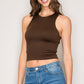 Dark Brown Soft Double Layer Tank