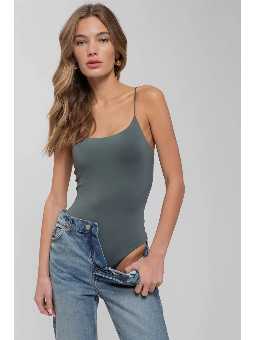 Forest Green Cami Bodysuit