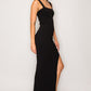 Black Square Neck Maxi Dress