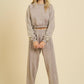 Mushroom Washed Sweatshirt and Banded Pants Set