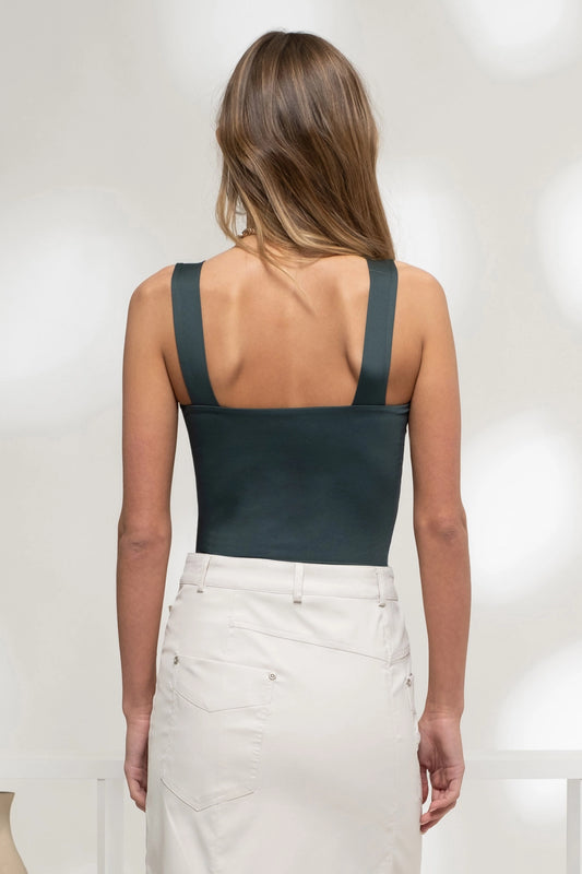 Hunter Green Square Neck Cami